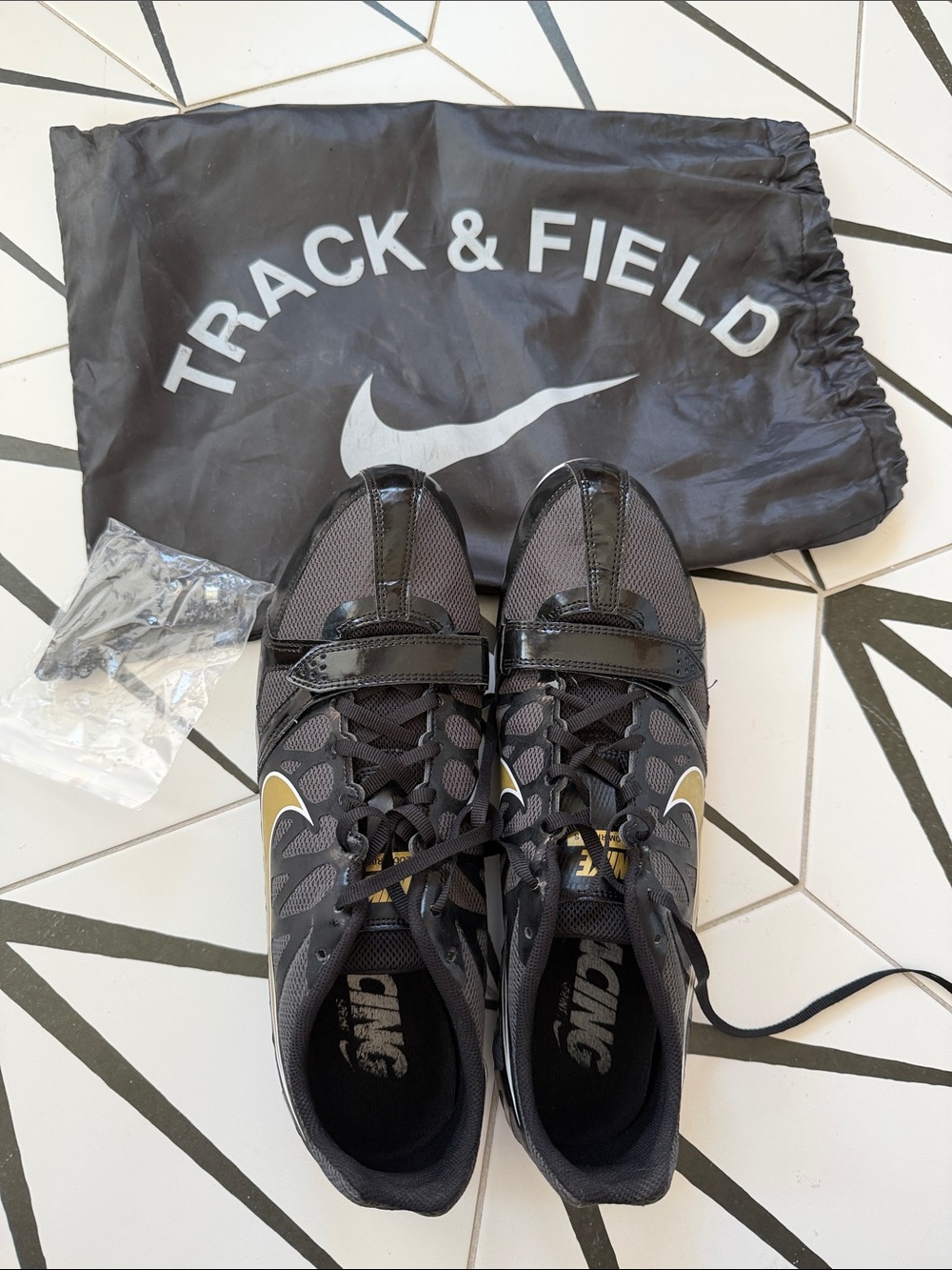 Nike Men’s Zoom Rival S Black and Gold Track Spikes